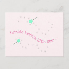 Postal Twinkle Twinkle Little Star, Magic Wand Baby Girl
