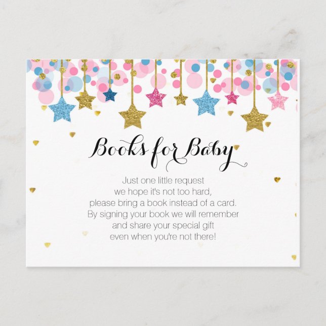 Postal Twinkle Twinkle Pequeña Estrella Libros Baby Showe (Anverso)
