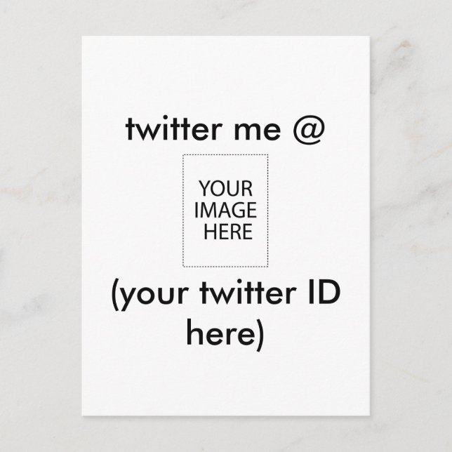 Postal twitter me @ (tu ID de twitter aquí) El MUSEO (Anverso)