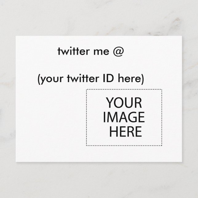 Postal twitter me @ (tu ID de twitter aquí) El MUSEO (Anverso)