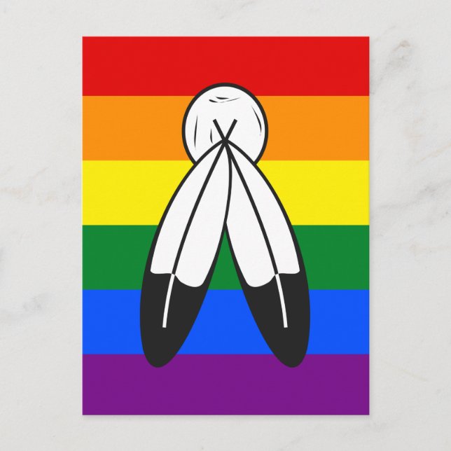 Postal Two-Spirit Pride Flag (Anverso)