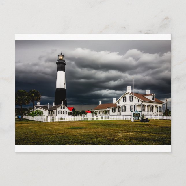 Postal tybee island lighthouse savannah georgia ocean eve (Anverso)