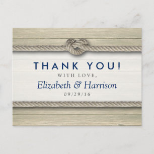 Postal Tying The Knot Rustic Beach Wedding Gracias