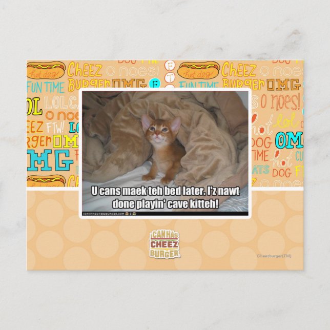 Postal U puede maek la cama más adelante (Anverso)