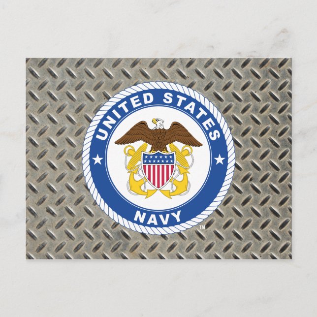 Postal U.S. Escudo del oficial de la marina de guerra el (Anverso)
