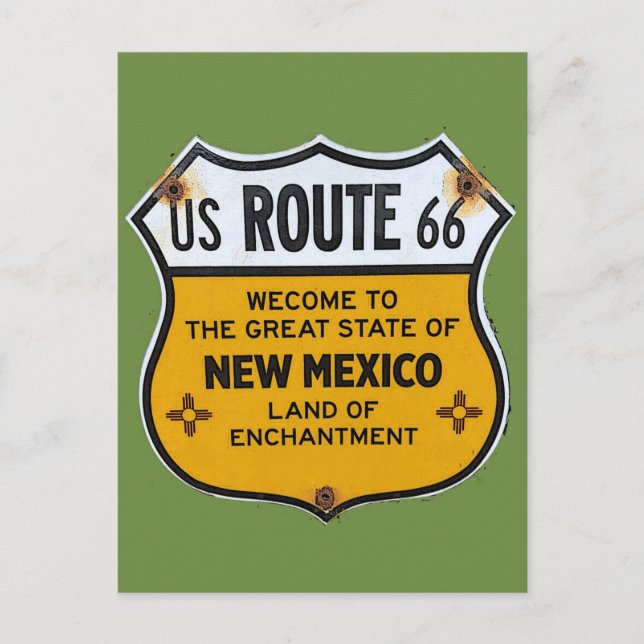 Postal U.S. Route 66 New Mexico Travel (Anverso)