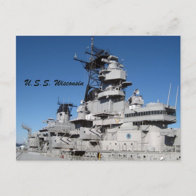 Postal U.S.S. Wisconsin (Anverso)