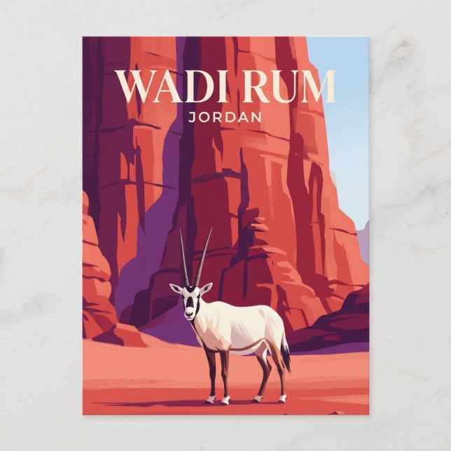Postal Uadi Rum Jordania (Anverso)