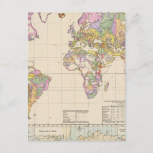 Postal Ubersicht der Erde - Visión General del Mapa de la