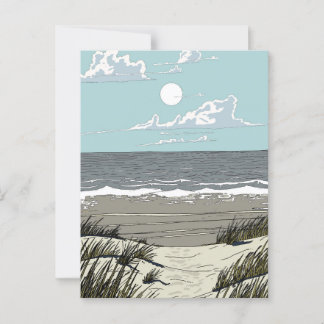 Postal Ubicación de playa de verano