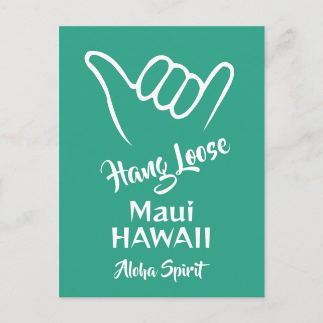 Postal Ubicación del personalizado, Shaka de texto y colo (Anverso)