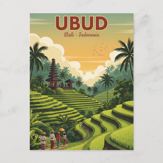 Postal Ubud Bali Indonesia Travel (Anverso)