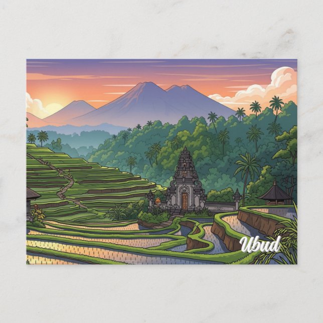 Postal Ubud Bali Indonesia Travel (Anverso)