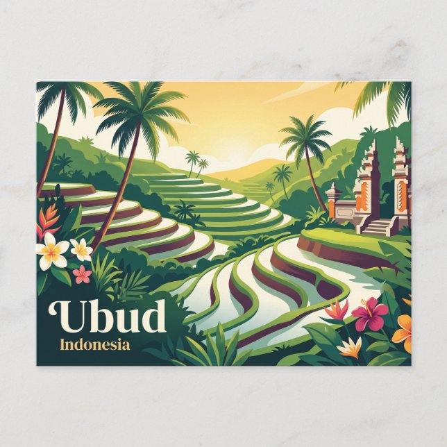 Postal Ubud Indonesia (Anverso)