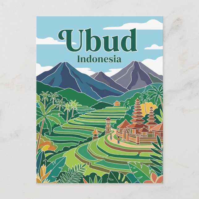 Postal Ubud Indonesia (Anverso)