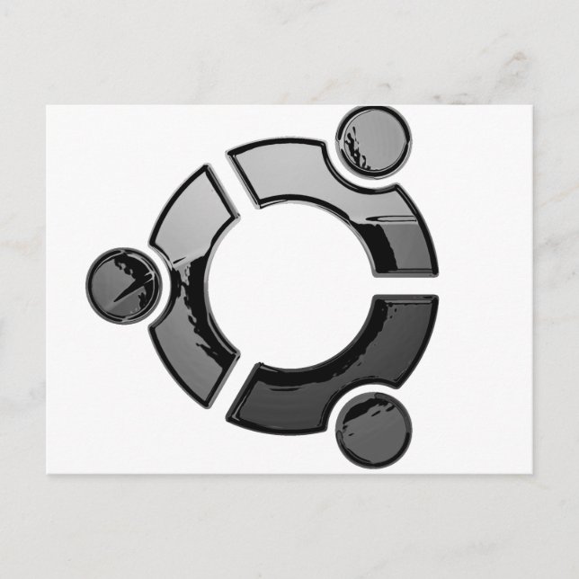 Postal Ubuntu (cromado) (Anverso)
