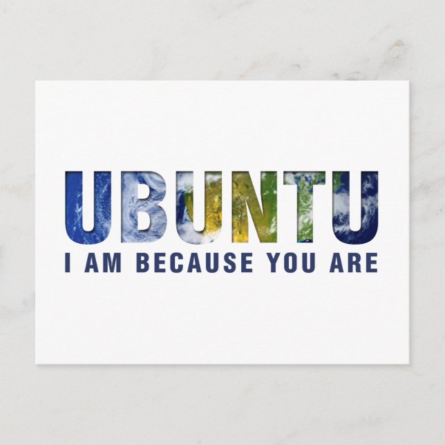Postal Ubuntu - Yo soy porque tú eres (Anverso)