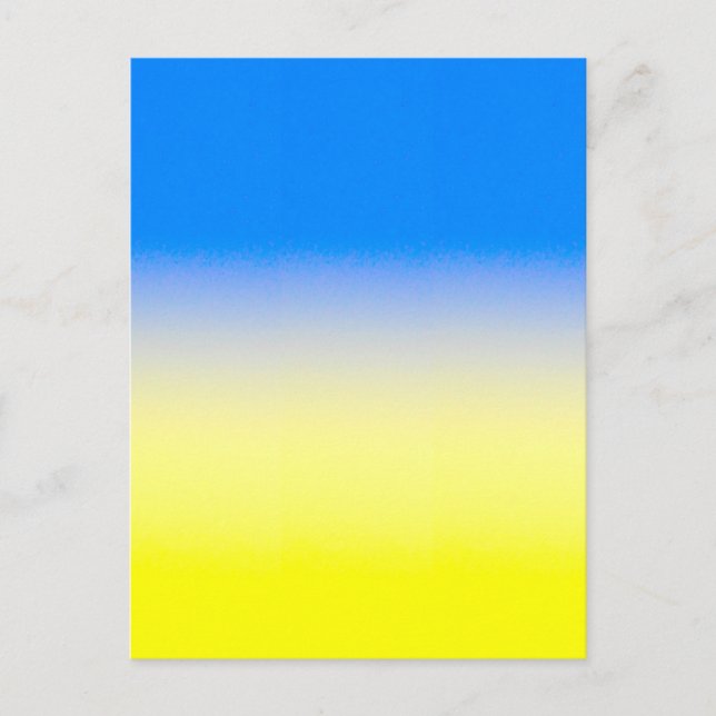 Postal Ucrania azul y amarilla inspiró la guerra de paz c (Anverso)