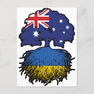 Postal Ucrania raíces de árboles australianos ucranianos