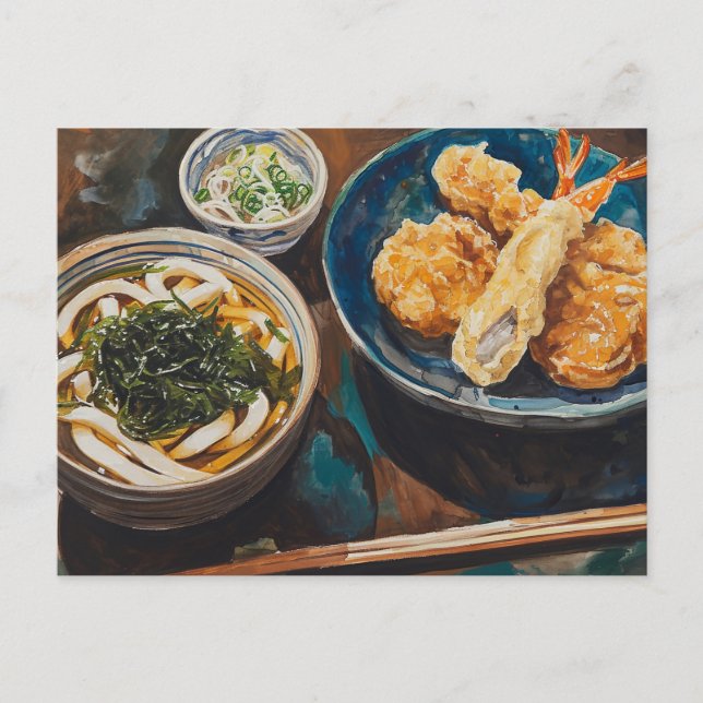 Postal Udon y camarones (Anverso)