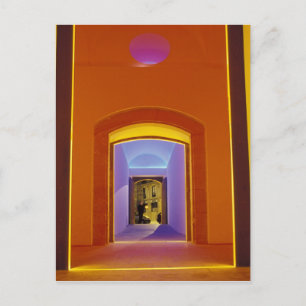 Postal UE, España, Barcelona. Puerta iluminada cerca de P