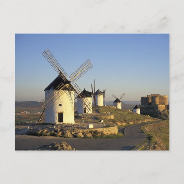 Postal UE, España, La Mancha, Consuegra. Molinos de vient (Anverso)