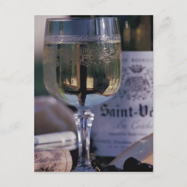 Postal UE, Francia, Chablis, vino local (Anverso)