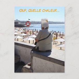 Postal ¡Uf! Quelle chaleur (francés, francais) gracioso