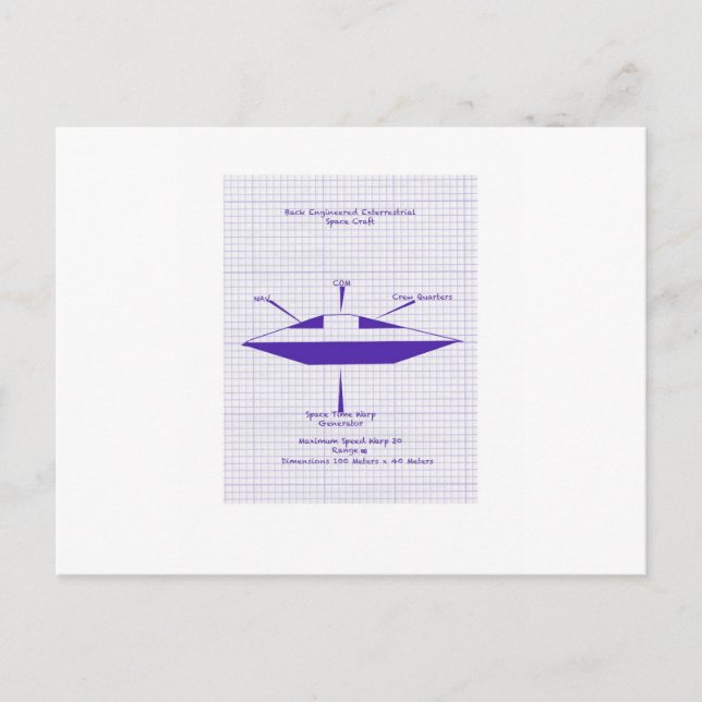 Postal UFO Blueprint (Anverso)