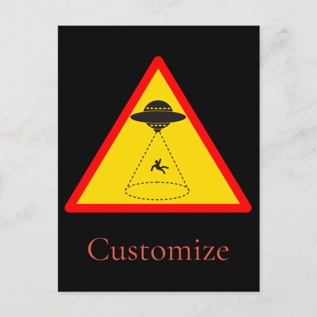 Postal UFO Thunder_Cove de secuestro de Alien (Anverso)
