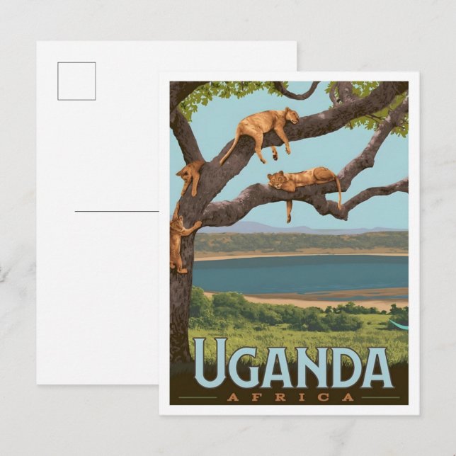 Postal Uganda África Viajes Antiguos  (Anverso / Reverso)