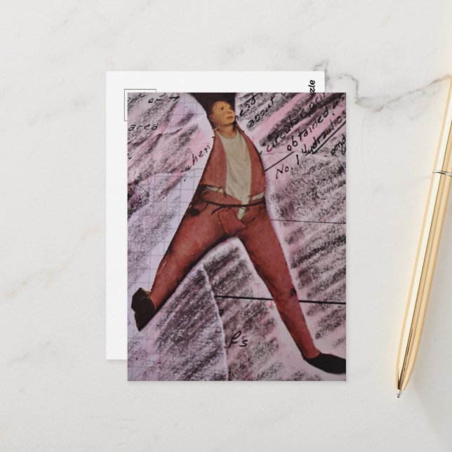 Postal Ugh MAth Mixed Media Collage (Anverso/Reverso In Situ)