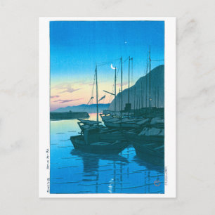 Postal ukiyoe - hasui - 16 de la mañana en Beppu -