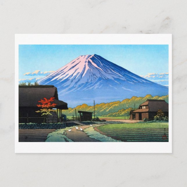Postal ukiyoe [hasui] A01 Otoño en Funatsu (Anverso)