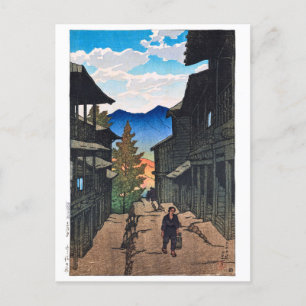 Postal ukiyoe [hasui] C13 Otoño en el Arayu Spa