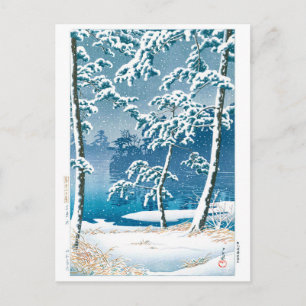 Postal ukiyoe - hasui - Nº 13 Senzoku Pond -