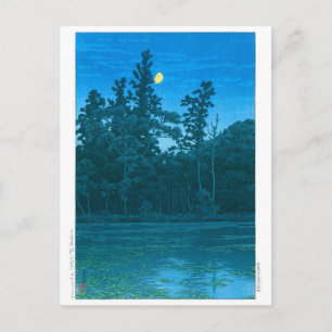 Postal ukiyoe - hasui - Nº 6 Sanpoji Pond (Shakujii) -