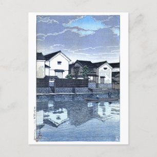 Postal ukiyoe hasui n09 Matsue, Izumo (Día nublado)