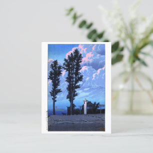 Postal ukiyoe hasui n14 Kanda Myojin Shrine Platter