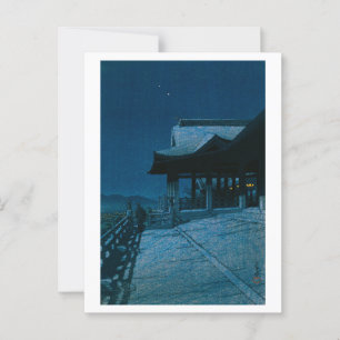 Postal ukiyoe hasui No51 Templo Kiyomizu, Kioto