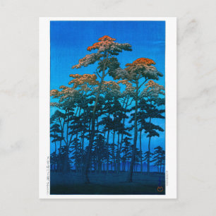 Postal ukiyoe - hasui - Parque Hikawa Nº 46 en Omiya -