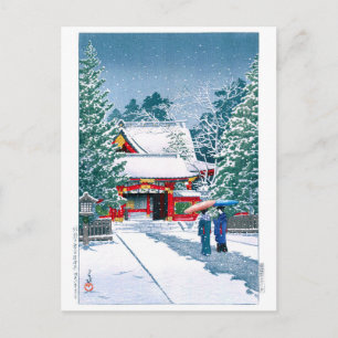 Postal ukiyoe - hasui - Precintos del santuario Nº 22 en