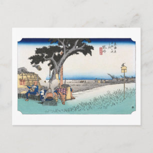 Postal ukiyoe Hiroshige N.º 27 Fukuroi