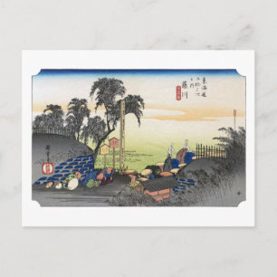 Postal ukiyoe Hiroshige N.º 37 Fujikawa
