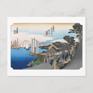 Postal ukiyoe Hiroshige No.01 Shinagawa