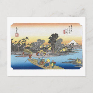 Postal ukiyoe Hiroshige No.02-1 Kawasaki