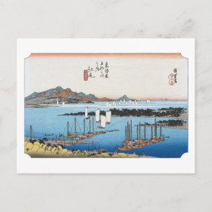 Postal ukiyoe Hiroshige No.18 Ejiri