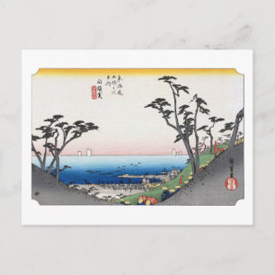 Postal ukiyoe Hiroshige No.32 Shirasuka