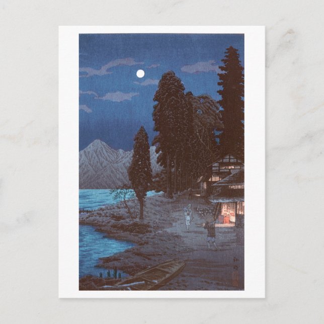 Postal ukiyoe [komei] Lago Chūzenji (Anverso)