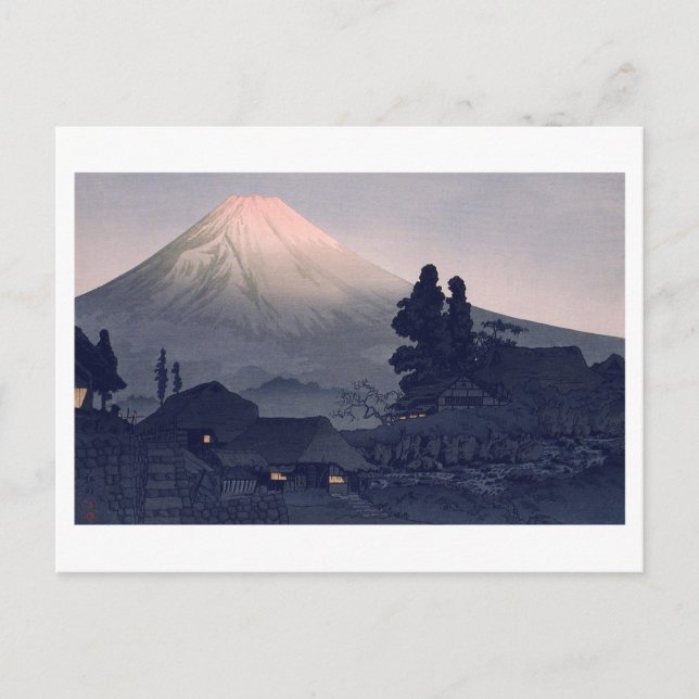 Postal ukiyoe [komei] Monte Fuji de Mizukubo (Anverso)